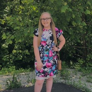 floral ruffle sleeve dress 💗🌸